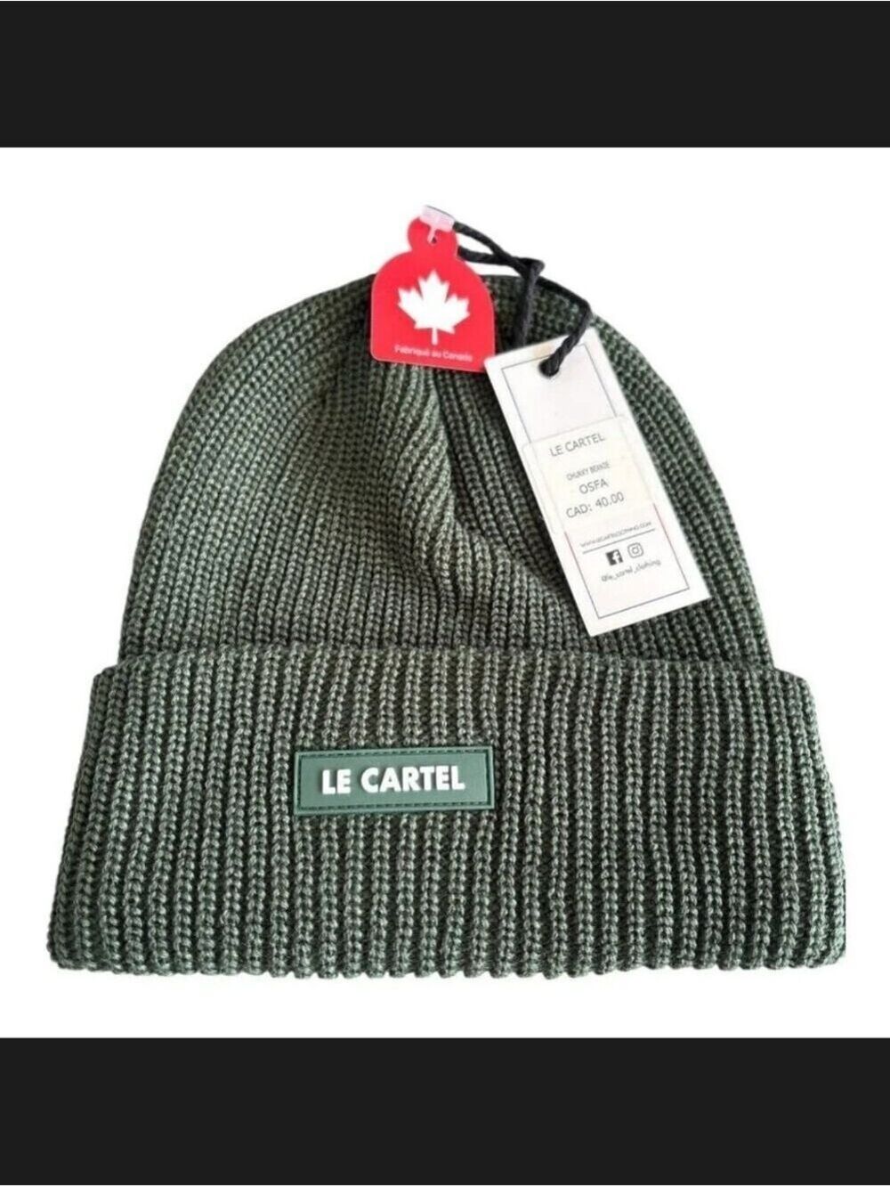 LE CARTEL Olive Green BeanieLe Cartel Chunky Beanie -One Size Fits All - Fores